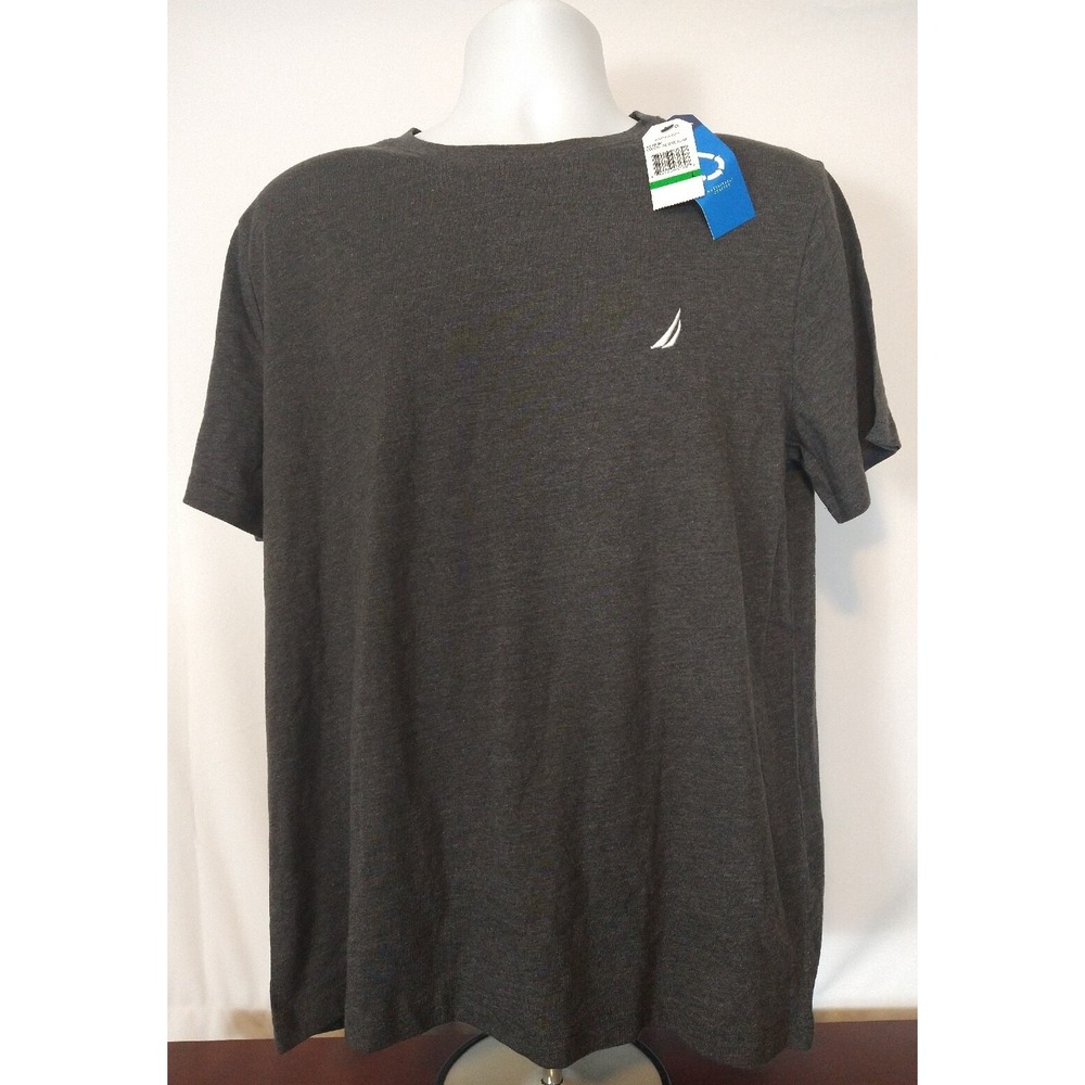 Men's Nautica Sustainably Crafted Gray Short Sleeve T-Shirt Large